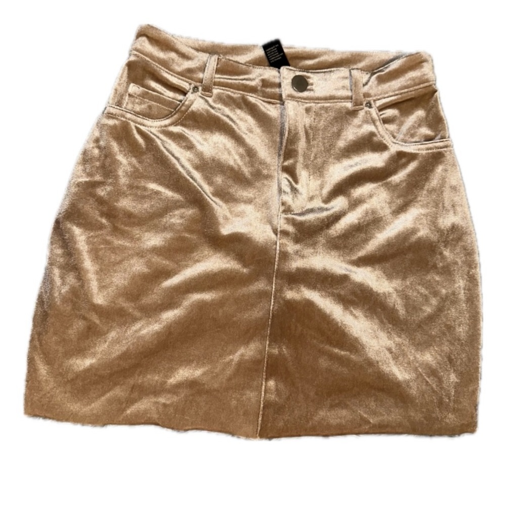 Velvet mini skirt